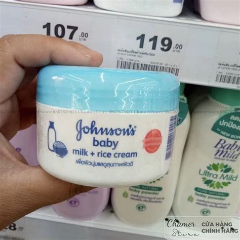 Kem Dưỡng Ẩm Johnsons Baby Milk Rice Cream 50G MixASale