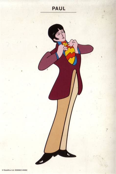 Paul Cutout Yellow Submarine Art Beatles Art Beatles Cartoon