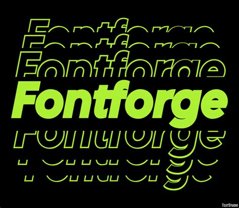 Fontforge Text Effect and Logo Design Font