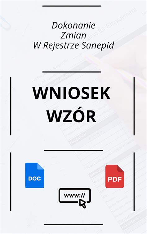 Wniosek O Dokonanie Zmian W Rejestrze Sanepid Wz R