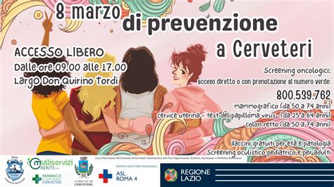 Giornata Di Prevenzione In Rosa A Cerveteri Organizzata Da Comune E Asl