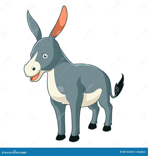 Cartoon Smiling Donkey Stock Vector Illustration Of Happy 88132260