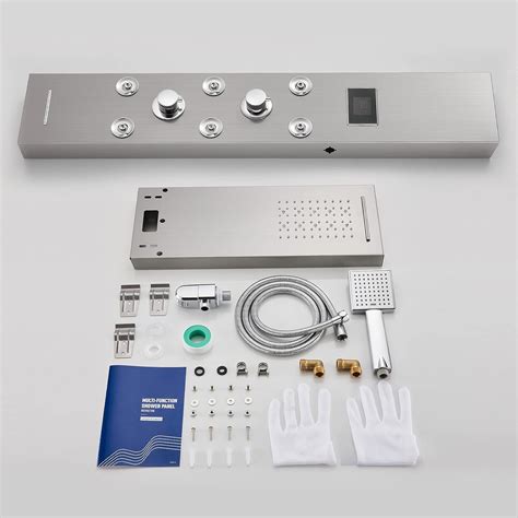 Buy Menatt Shower Panel Tower System With Led Lights 5 In 1 Rainfall