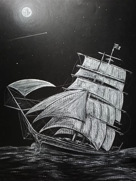 Ghost Ship Drawing at PaintingValley.com | Explore collection of Ghost ...