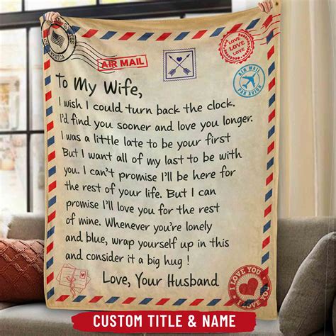 Personalized Giant Love Letter Premium Sherpa Blanket For Her Prime