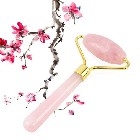 Pink Jade Rose Quartz Face Facial Roller Anti Aging Roller Premium