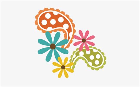 Paisley With Flowers Svg File Free Svgs Free Svg Files Paisley Svg