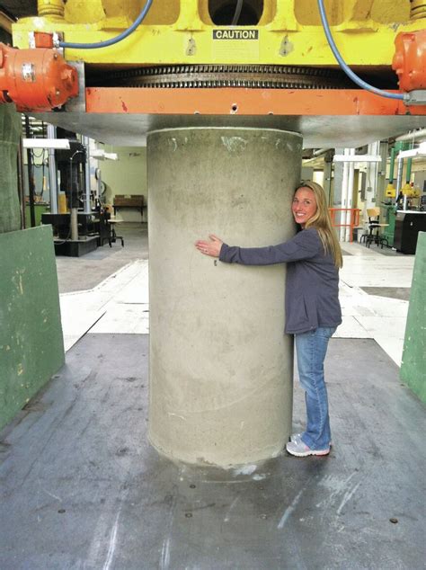 Breaking A Concrete Cylinder Concrete Construction Magazine Katie Bartojay