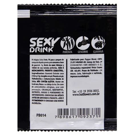 Pó Mágico Extra Forte Sexy Drink 1g Hot Flowers Gall