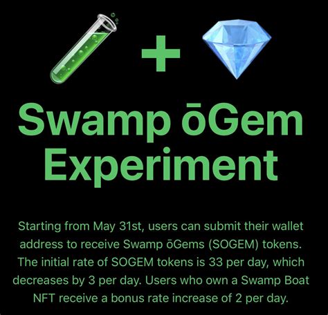 Hub On Twitter I Joined The Swamp Gem Experiment Have You