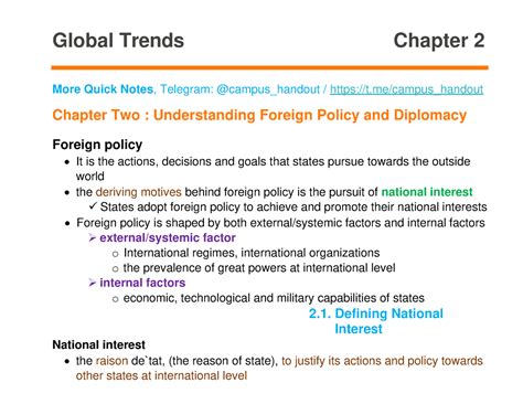 Global Trends Chapter Note Global Trends Chapter More Quick Notes