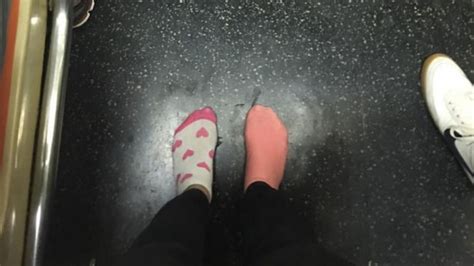 Subway Rider Inspires Us All By Offering Barefoot Homeless Woman Her