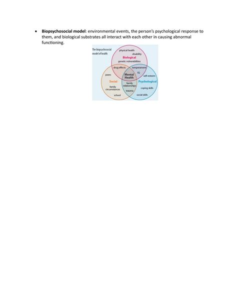 Theories of Abnormal Behavior | PSY240H1 - Introduction to Abnormal ...