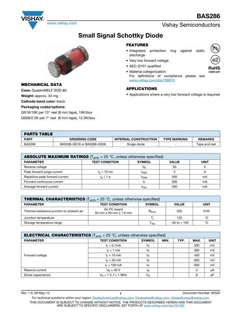 PDF BAS286 Small Signal Schottky Diode DOKUMEN TIPS