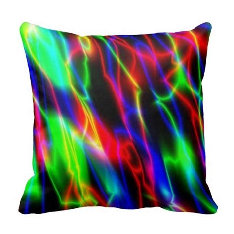 Gorgeous Abstract Neon Throw Pillow | Throw pillows, Pillows, Custom ...