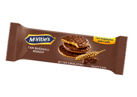 Tam Buğdaylı Bitter Çikolatalı Bisküvi Mcvities 102 g 2 25 TL Bim