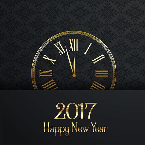 Happy New Year clock design 210469 Vector Art at Vecteezy