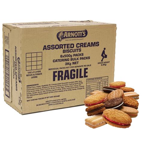 Arnotts Assorted Creams Biscuits 3kg Winc