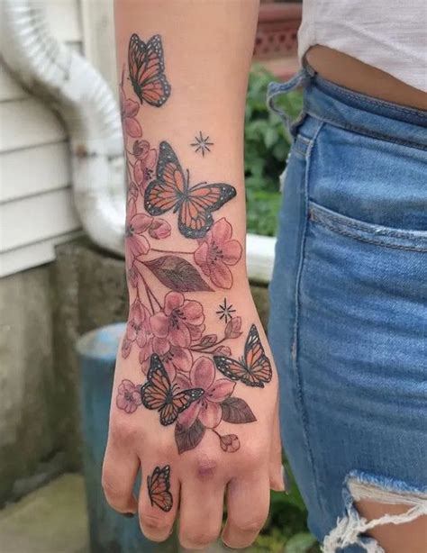 Top Most Beautiful Cherry Blossom Butterfly Tattoos For You In