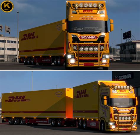 ETS2 DHL Tandem Scania S580 J Karlsson V1 0 1 39 X Euro Truck