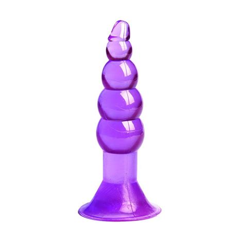 PLUG ANAL ESCALONADO DE SILICONE ROXO Libb Sex Toys Importadora