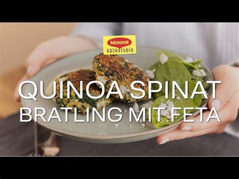 Quinoa Spinat Bratling Mit Feta Youtube