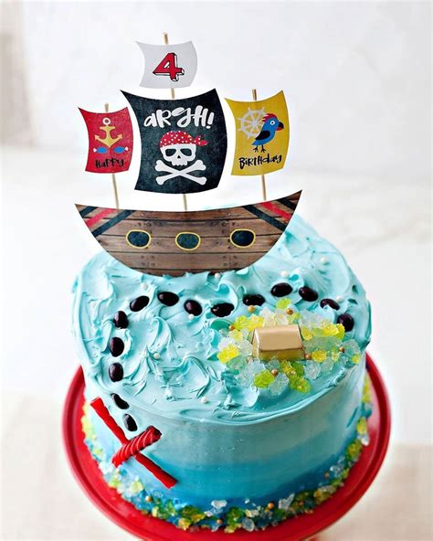 Easy And Modern Pirate Cake Tutorial Hostess With The Mostess®