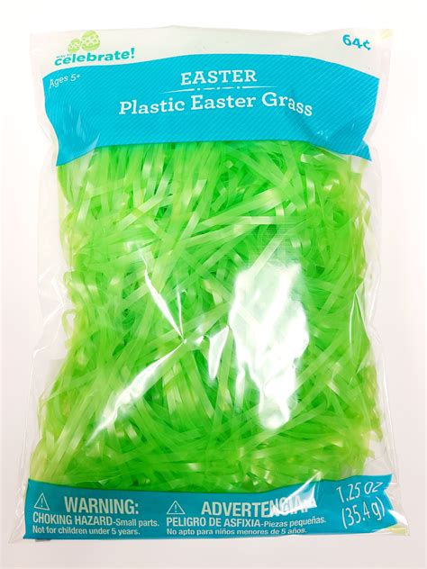 Plastic Easter Grass Green 1 25 Oz By Way To Celebrate