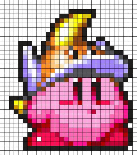 Cutter Kirby By Hoshinokaabi On Kandi Patterns Pixel Art Grid Pixel Art Pixel Art Pattern