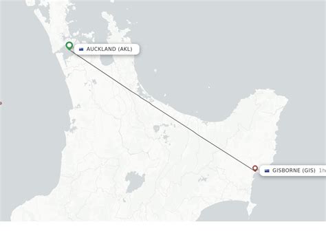 Direct (non-stop) flights from Auckland to Gisborne - schedules ...