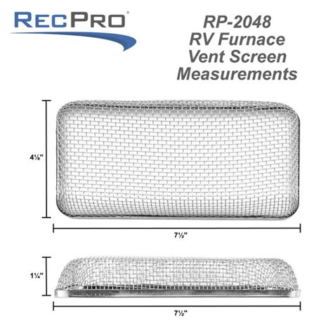 RV Furnace Vent Cover 4" x 7 1/2" - RecPro