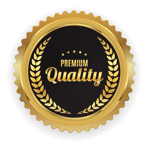 Premium Vector Premium Quality Golden Label Sign