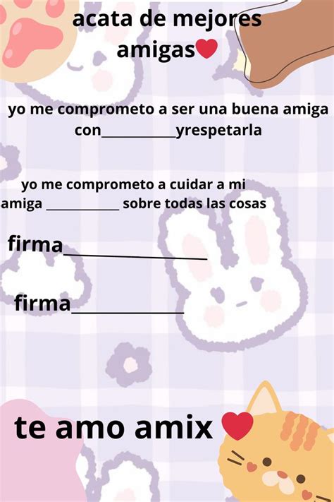 Acta Para Mejores Amigas Tarjetas Para Mejores Amigas Manualidades
