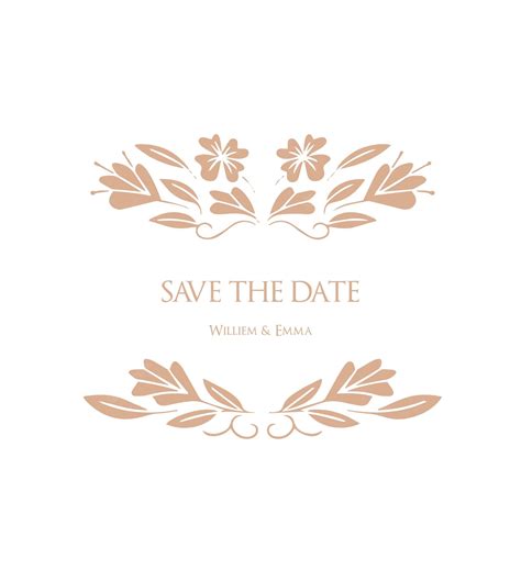 Premium Vector | Save the date floral template