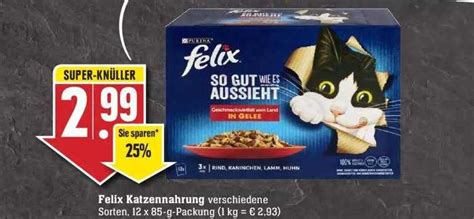 Felix Katzennahrung Verschiedene Sorten Angebot Bei EDEKA