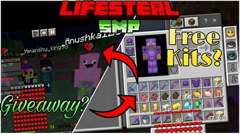 I Giveaway My All Kits In This Lifesteal SMP AppleMC Minecraft