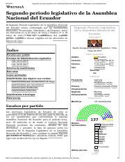 Segundo período legislativo de la Asamblea Nacional del Ecuador