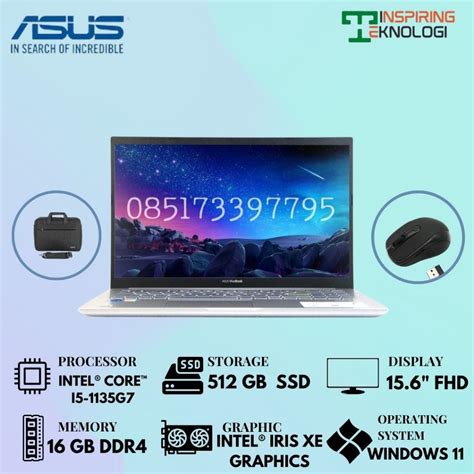 Jual Asus V5100e With Intel I5 Gen 11 And 16gb Ram And Windows 11