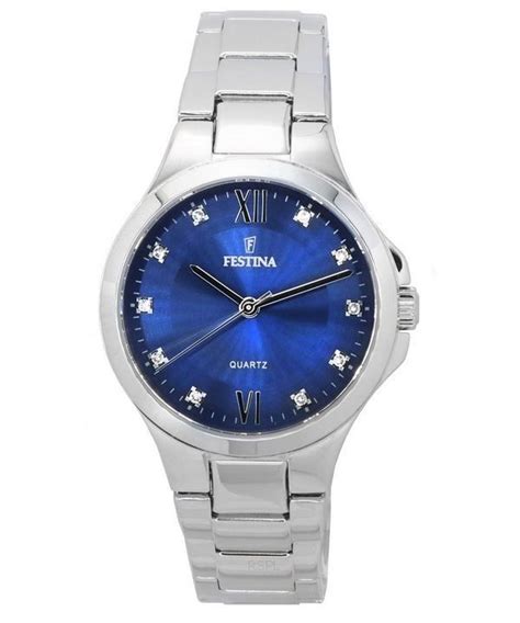 Festina Mademoiselle Crystal Accents Cadran Bleu Quartz F