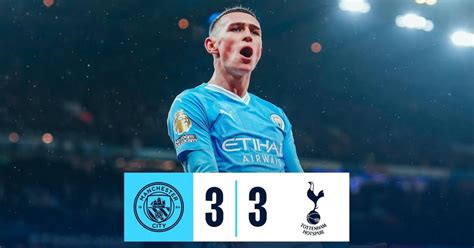 Resultados Man City Tottenham 3 3 14ª jornada de Premier League