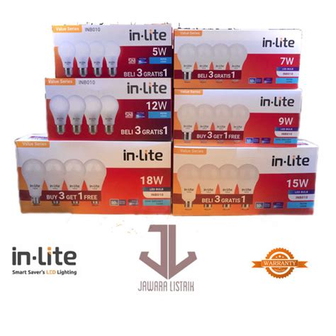 Jual INLITE VALUE SERIES PACK LED 18 W BELI 3 GRATIS 1 LAMPU MURAH