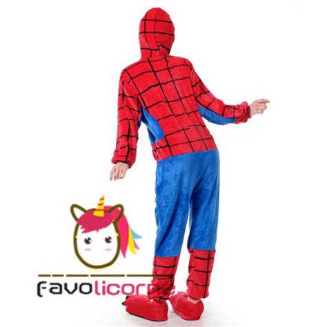 Femme Homme Combinaison Pyjama Spiderman Déguisement Favolicorne