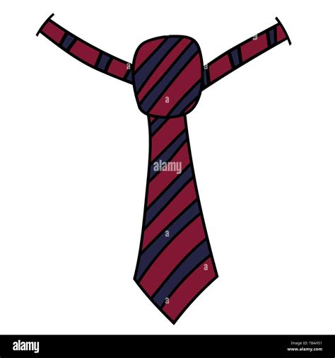 Tie In Blue And Red Isolated Vector Illustration Stock Vector Image