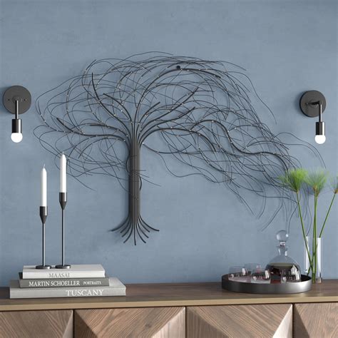 Metal Windswept Tree Wall Décor Metal Wall Décor Home Décor Etsy