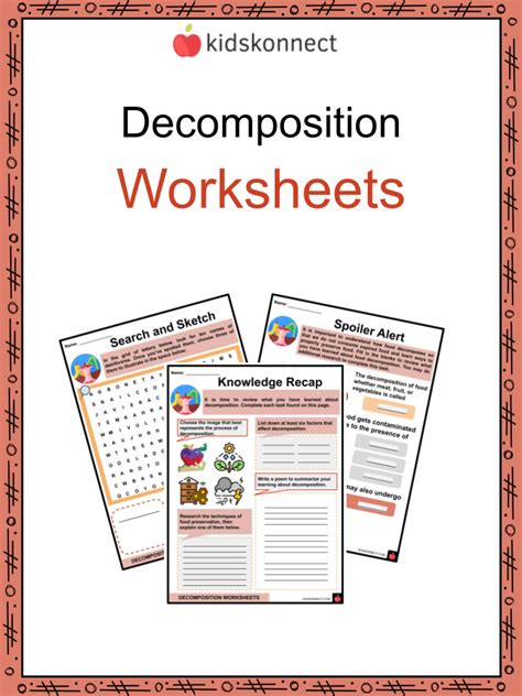 Solved B: Decomposition Reactions Worksheet Predict the | Chegg.com ...