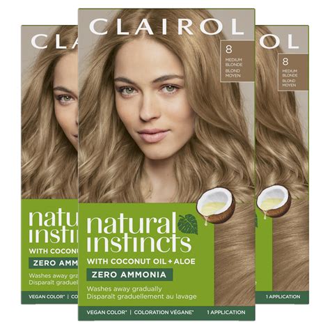 Clairol Natural Instincts Demi Permanent Hair Dye 8 Medium Blonde Hair