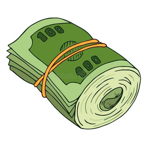 Money Icon Vector Illustration Of Dollar Bills Rolled Into A Roll And