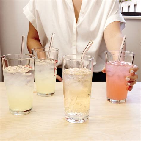 Clear Reusable Glass Straws – Kikkerland Design Inc