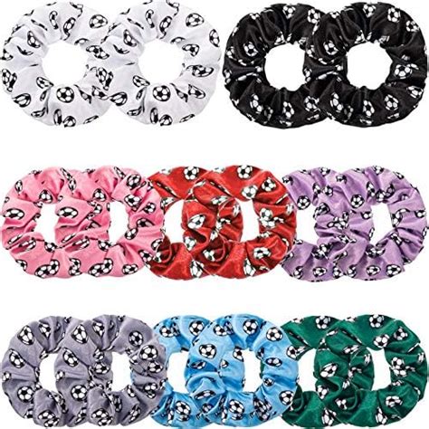 Amazon 20 Pieces Soccer Hair Bows Elastic Soccer Ball Hair Tie