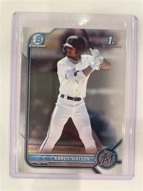 Khalil Watson St Chrome And Invicta Bowman Baseball Miami